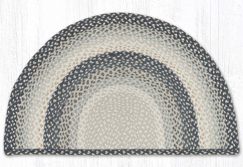 Gray/Sand/Ivory Braided Jute Slice Rug