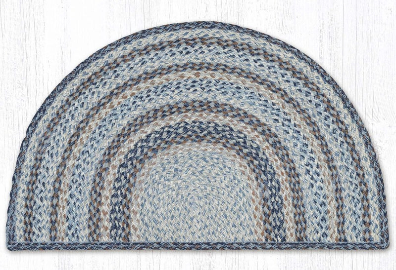 Denim Braided Jute Slice Rug