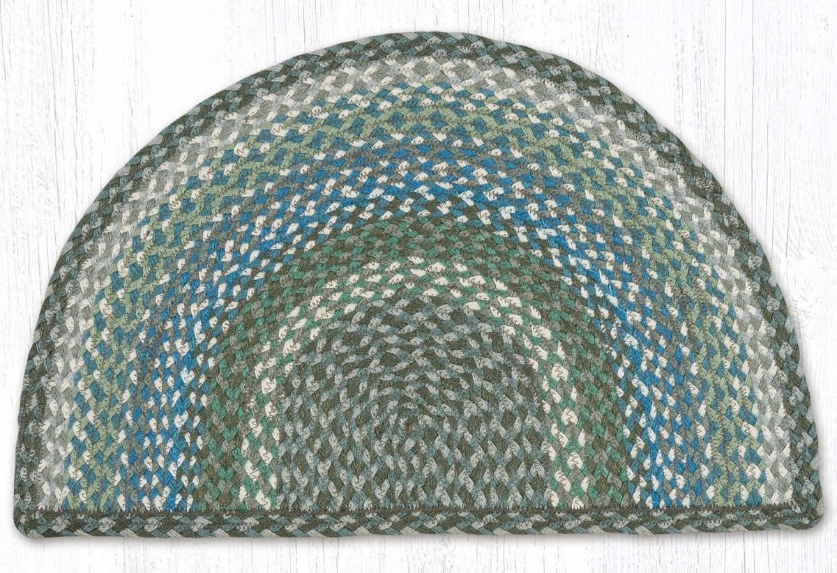 Sage/Ivory/Settlers Blue Jute Slice Rug - Ozark Cabin Décor, LLC