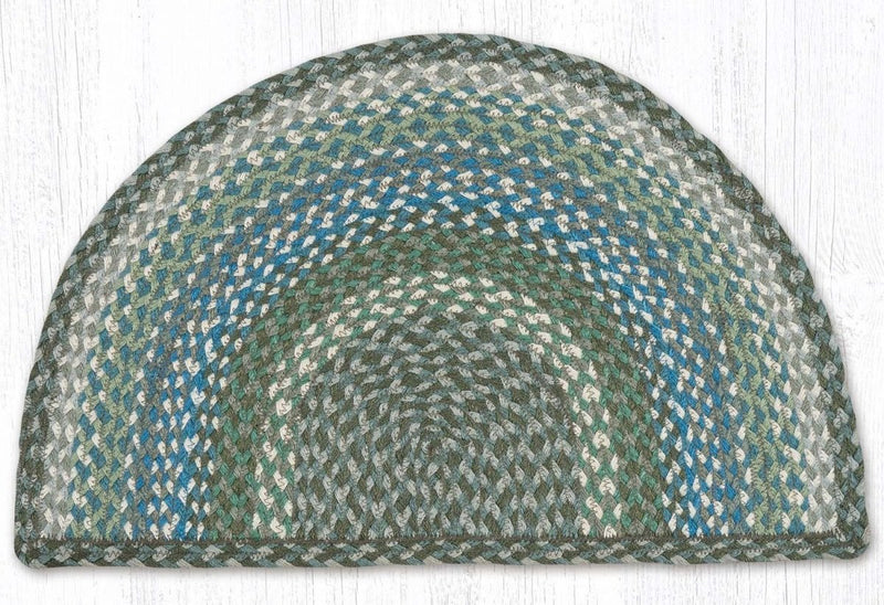 Sage/Ivory/Settlers Blue Jute Slice Rug