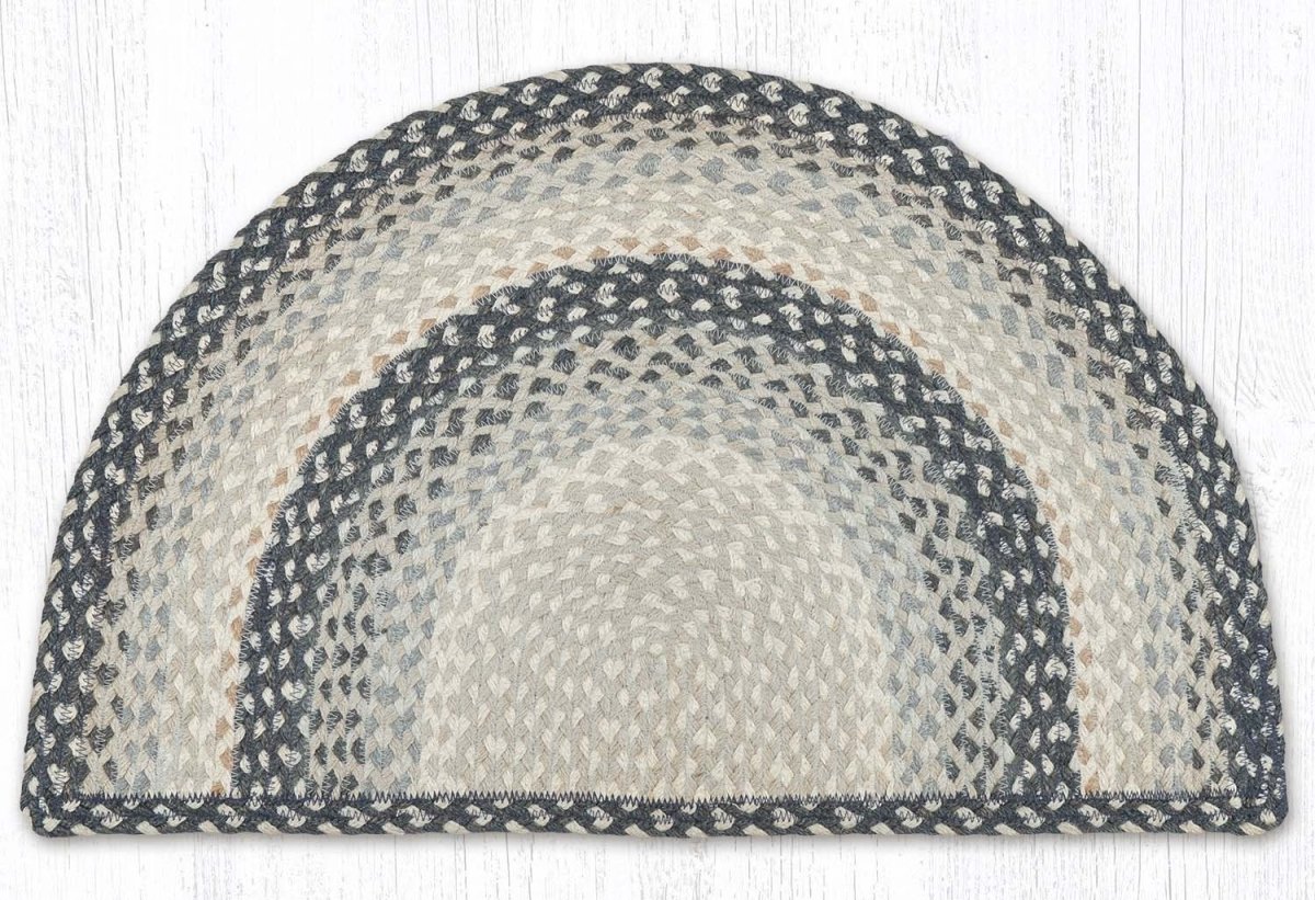 Gray/Sand/Ivory Braided Jute Slice Rug - Ozark Cabin Décor, LLC