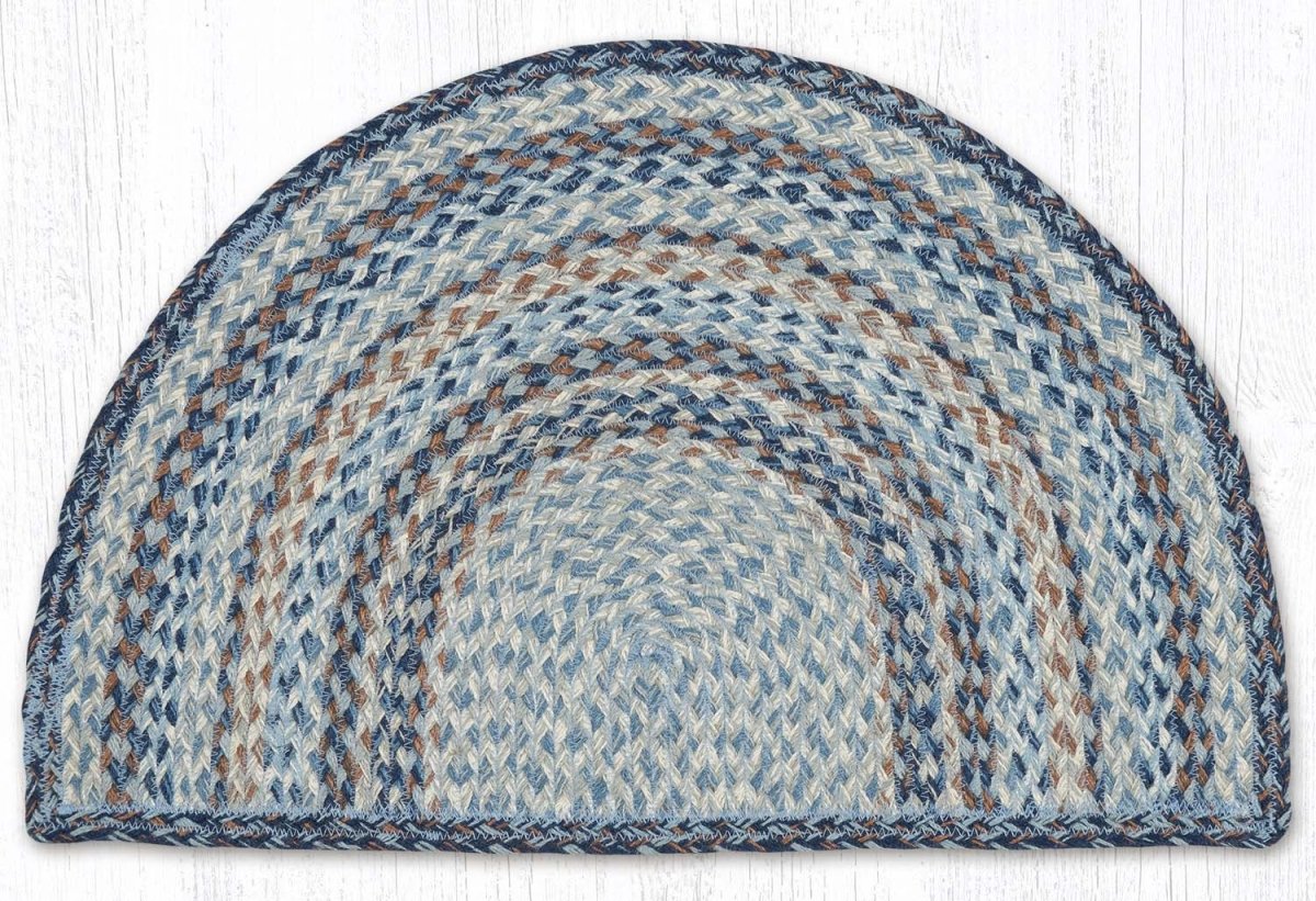 Denim Braided Jute Slice Rug - Ozark Cabin Décor, LLC