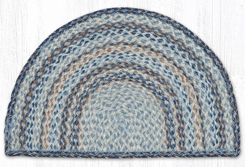Denim Braided Jute Slice Rug