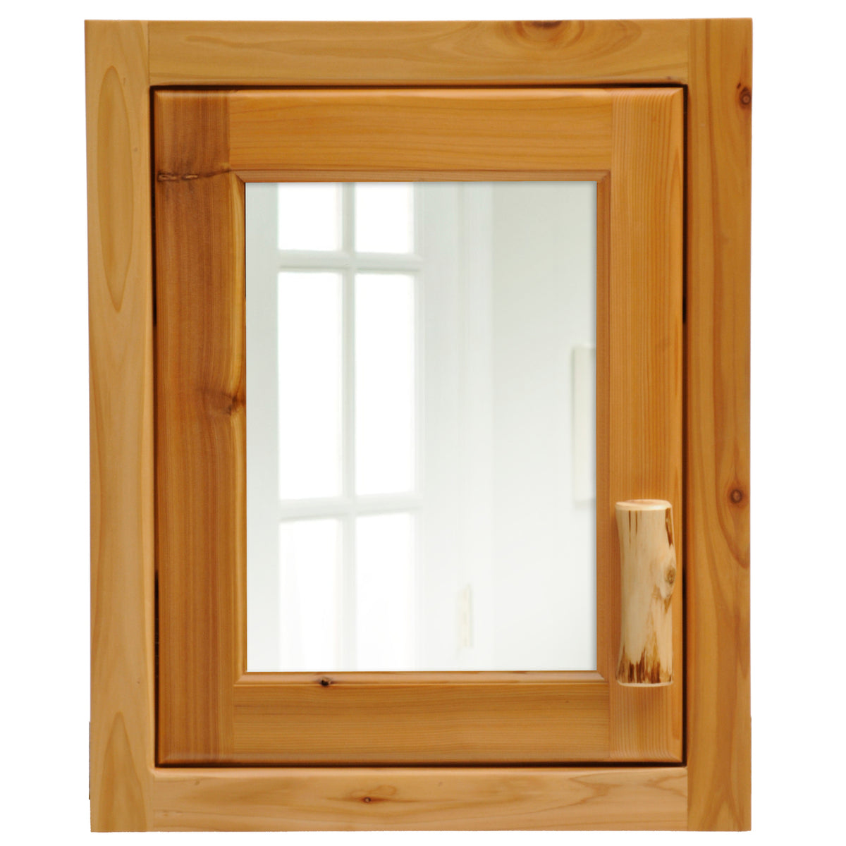 Cedar Log Inset Medicine Cabinet