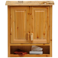 Cedar Log Toilet Topper Cabinet