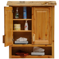 Cedar Log Toilet Topper Cabinet