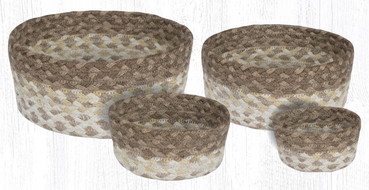 Natural Braided Jute Casserole Baskets - Ozark Cabin Décor, LLC