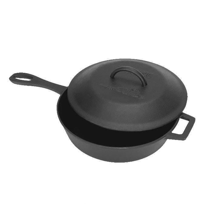 3 Quart Cast Iron Covered Skillet - Ozark Cabin Décor, LLC