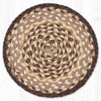 Chocolate/Natural Braided Jute Trivet & Swatch - Ozark Cabin Décor, LLC