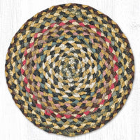 Fir/Ivory Braided Jute Trivet & Swatch - Ozark Cabin Décor, LLC