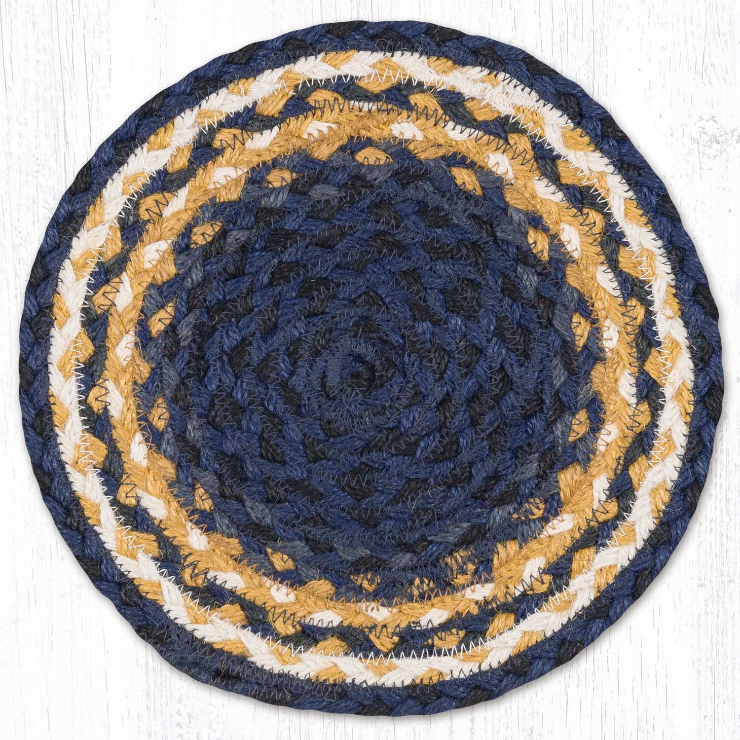 Khaki Braided Jute Trivet & Swatch - Thumbnail 2