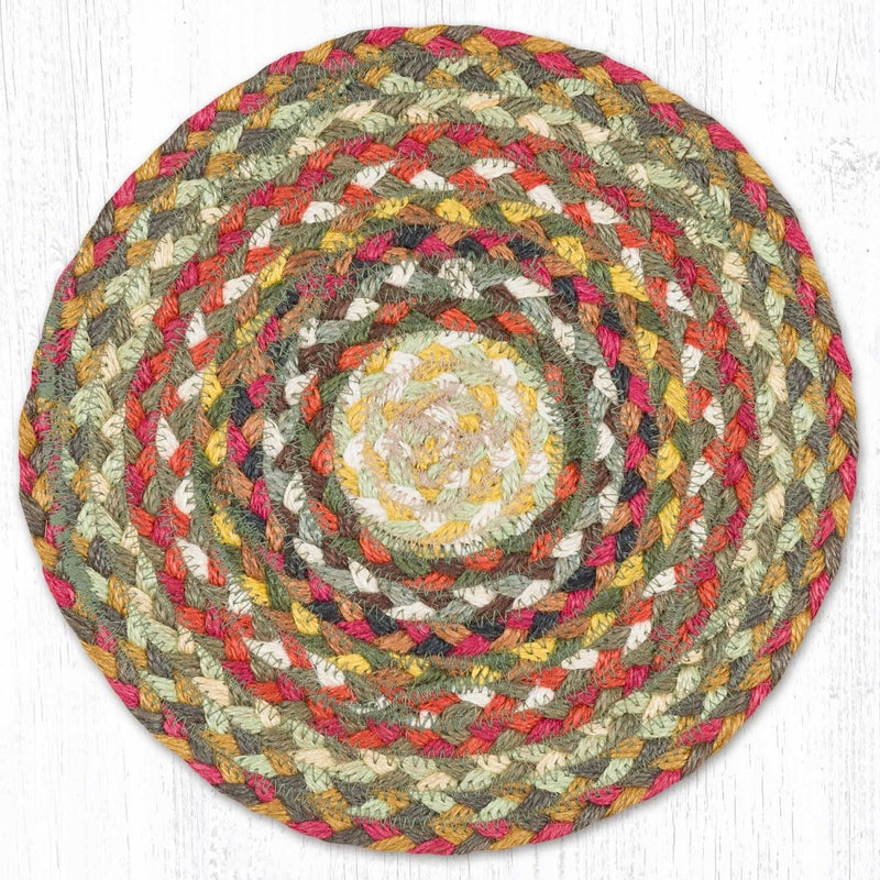 Honey/Vanilla/Ginger Braided Jute Trivet & Swatch - Ozark Cabin Décor, LLC