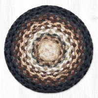 Brown/Tan/Ivory Braided Jute Trivet & Swatch - Ozark Cabin Décor, LLC