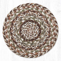Sandstone Sage 10" Round Braided Jute Trivet