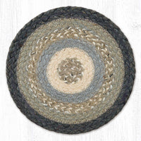 Charcoal/Gray/Ivory 10" Round Braided Jute Trivet