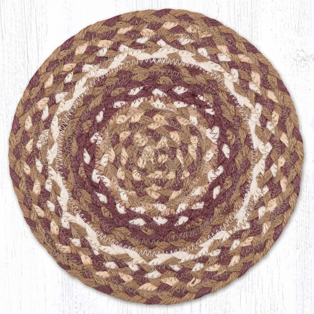 Braided Natural Jute Trivet and Swatch - Thumbnail 4