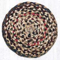 Random Color 10" Round Braided Jute Trivet
