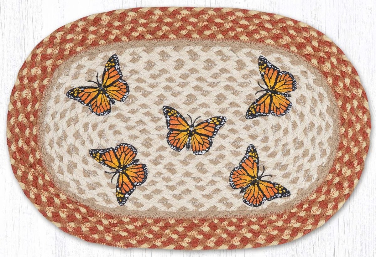 Monarch Oval Braided Placemat - Ozark Cabin Décor, LLC