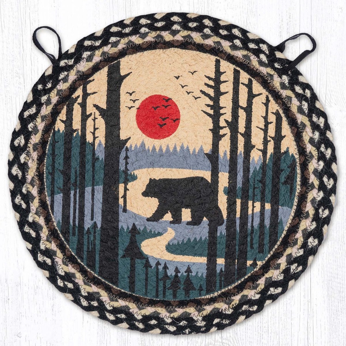Bear Scene Chair Pad - Ozark Cabin Décor, LLC
