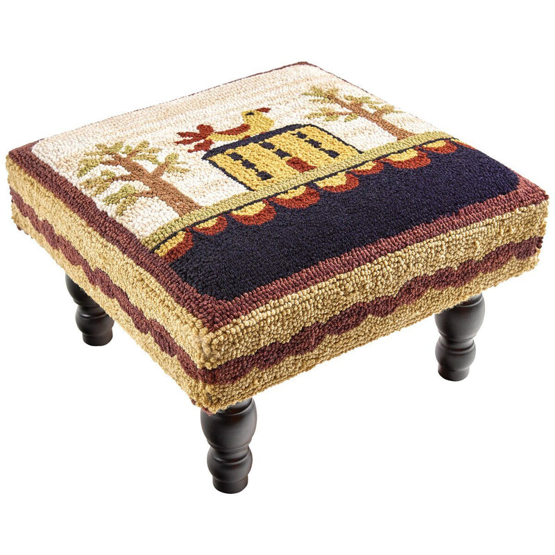 Bless Our Home Hooked Stool - Ozark Cabin Décor, LLC