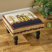 Bless Our Home Hooked Stool - Ozark Cabin Décor, LLC