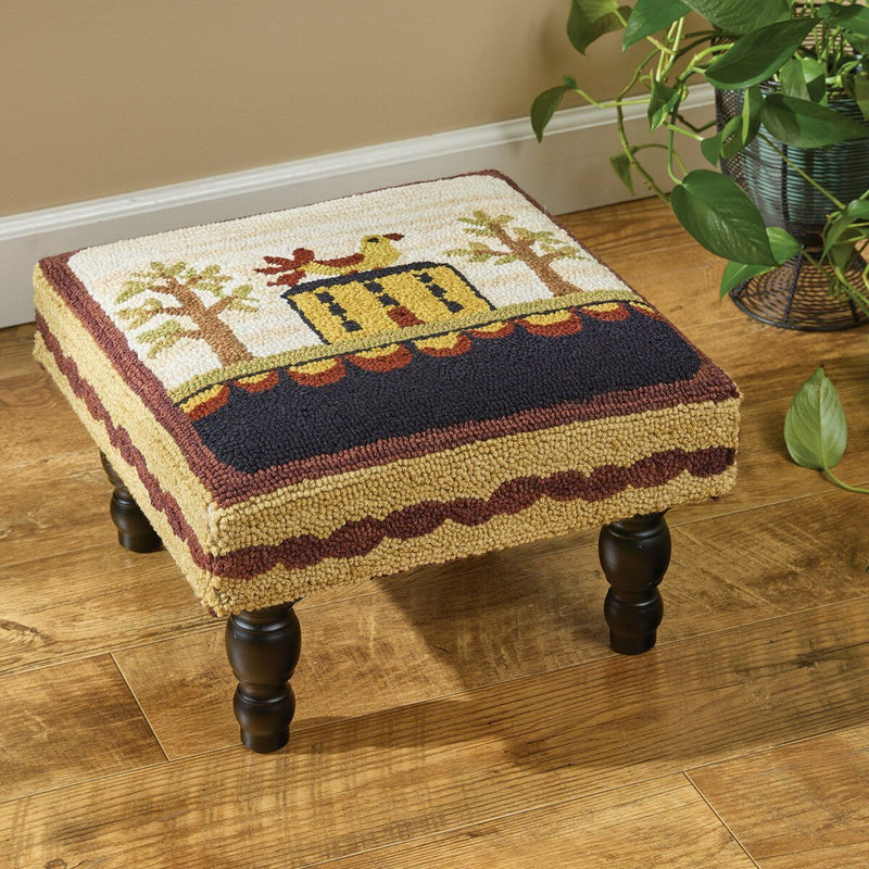 Bless Our Home Hooked Stool - Ozark Cabin Décor, LLC