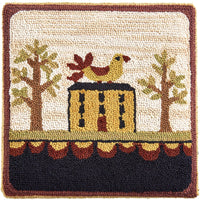 Bless Our Home Hooked Stool - Ozark Cabin Décor, LLC
