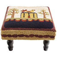 Bless Our Home Hooked Stool - Ozark Cabin Décor, LLC