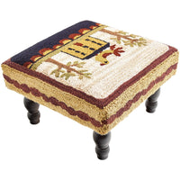 Bless Our Home Hooked Stool - Ozark Cabin Décor, LLC