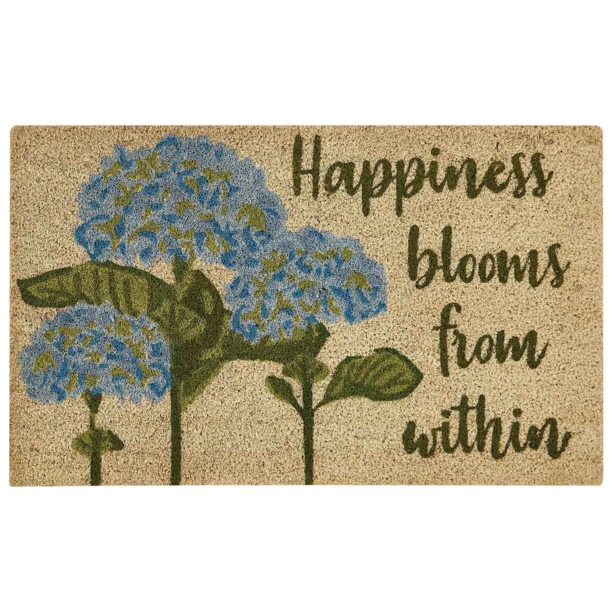 Happiness Blooms Doormat - Ozark Cabin Décor, LLC