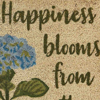 Happiness Blooms Doormat - Ozark Cabin Décor, LLC