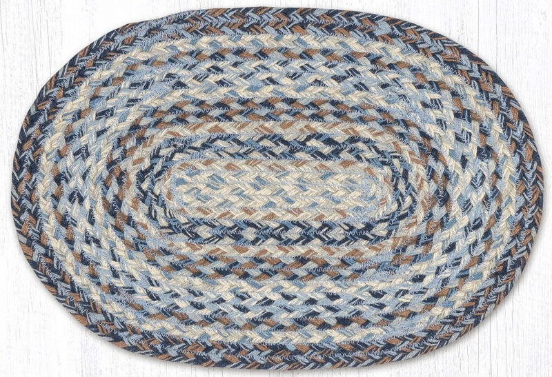 Denim Oval Jute Placemat - Ozark Cabin Décor, LLC