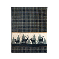 Deer Walk Plaid Quilt Set Throw