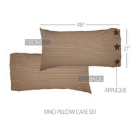 Farmhouse Star King Pillow Case Set of 2