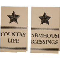 Farmhouse Star Country Tea Towel Set of 2 - Ozark Cabin Décor, LLC