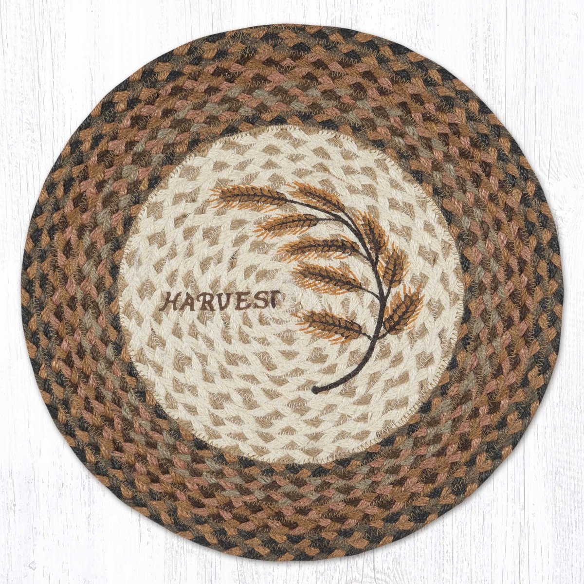 Golden Wheat Round Jute Placemat