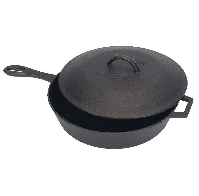 5 Quart Cast Iron Covered Skillet - Ozark Cabin Décor, LLC