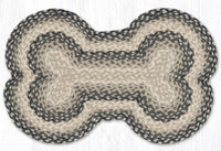 Dog Bone Braided Pet Rug - Gray/Sand/Ivory - Ozark Cabin Décor, LLC