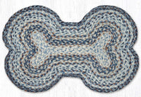Dog Bone Braided Pet Rug - Denim - Ozark Cabin Décor, LLC