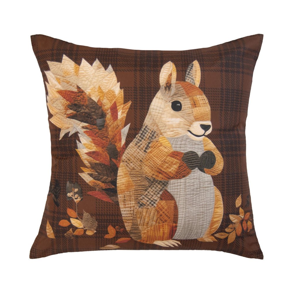 Pine Circle 3-Piece Quilt Set Deco Pillow, Squirrel