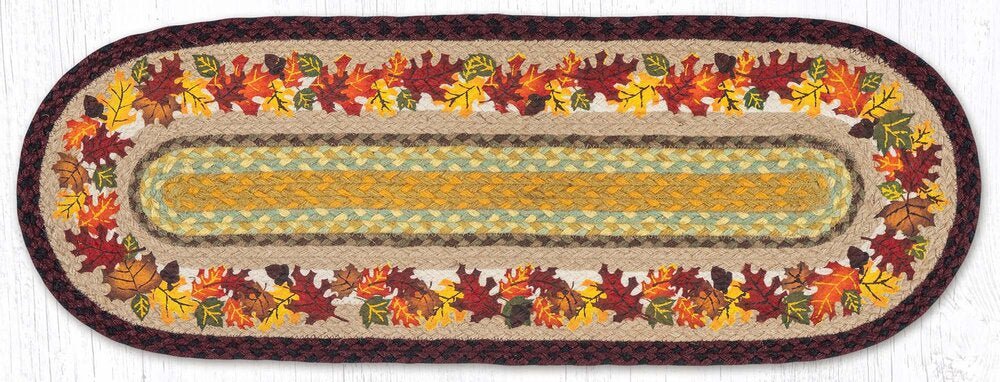 Table Runner Oval Braided Jute - Autumn Wreath - Thumbnail 3