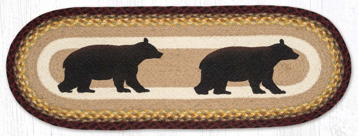 Cabin Bear Oval Jute Runner - Ozark Cabin Décor, LLC