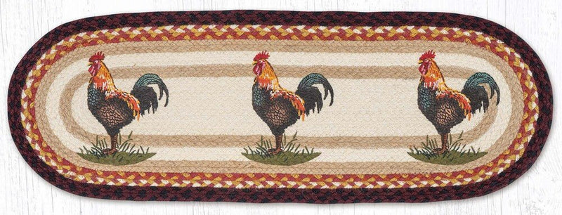 Rustic Rooster Oval Table Runner - Ozark Cabin Décor, LLC