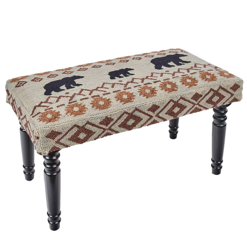 Traveler Hooked Bench - Ozark Cabin Décor, LLC