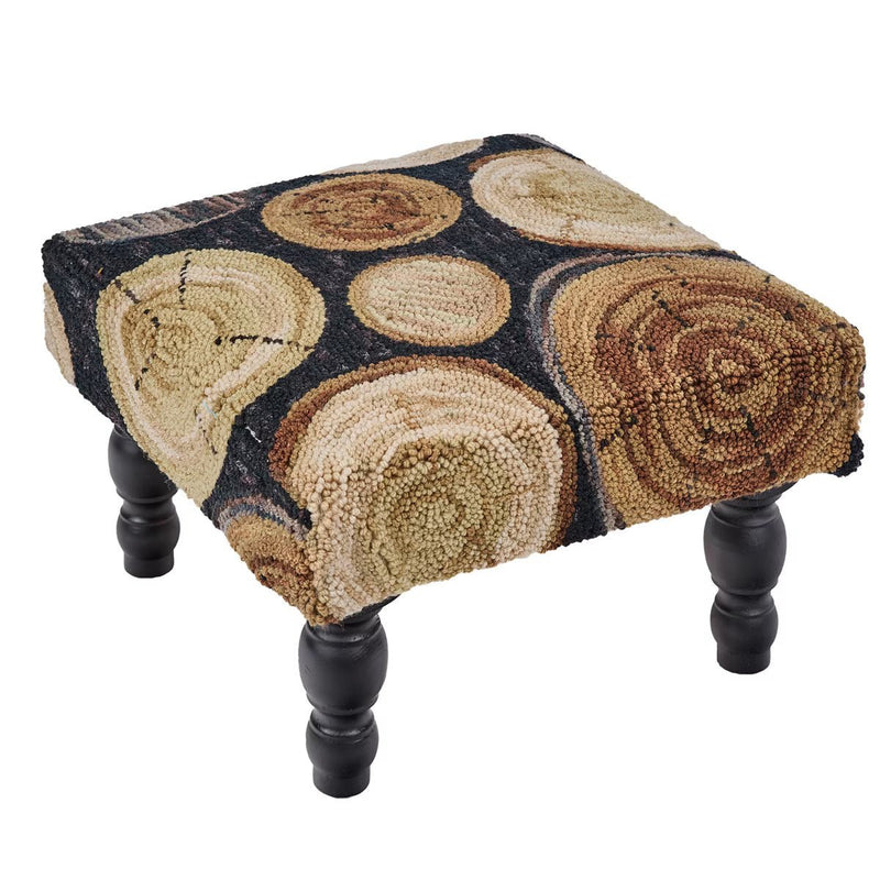 Wood Slices Hooked Stool - Ozark Cabin Décor, LLC