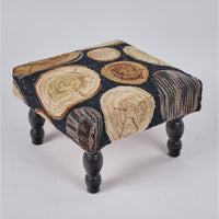 Wood Slices Hooked Stool - Ozark Cabin Décor, LLC