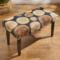 Wood Slices Hooked Bench - Ozark Cabin Décor, LLC