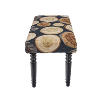 Wood Slices Hooked Bench - Ozark Cabin Décor, LLC