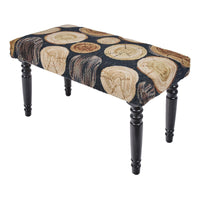 Wood Slices Hooked Bench - Ozark Cabin Décor, LLC