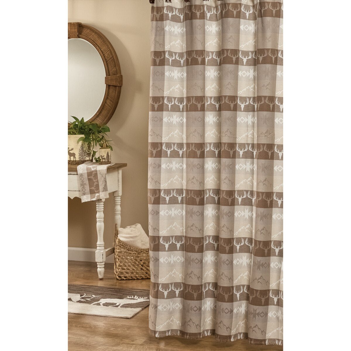 Mountain Refuge Jacquard Shower Curtain